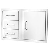 Bull Access Door with Three Drawer Combo, 30-Inch