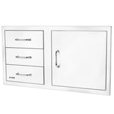 Bull Access Door with Three Drawer Combo, 38-Inch