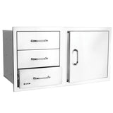 Bull Access Door with Three Drawer Combo, 38-Inch