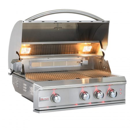 Blaze Professional LUX 34-Inch 3 Burner Gas Grill With Rear Infrared Burner - BLZ-3PRO-LP/NG