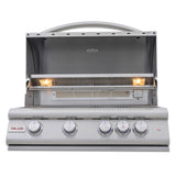 Blaze Premium LTE+ 32-Inch 4-Burner Gas Grill with Rear Burner and Built-in Lighting System- BLZ-4LTE3-LP/NG