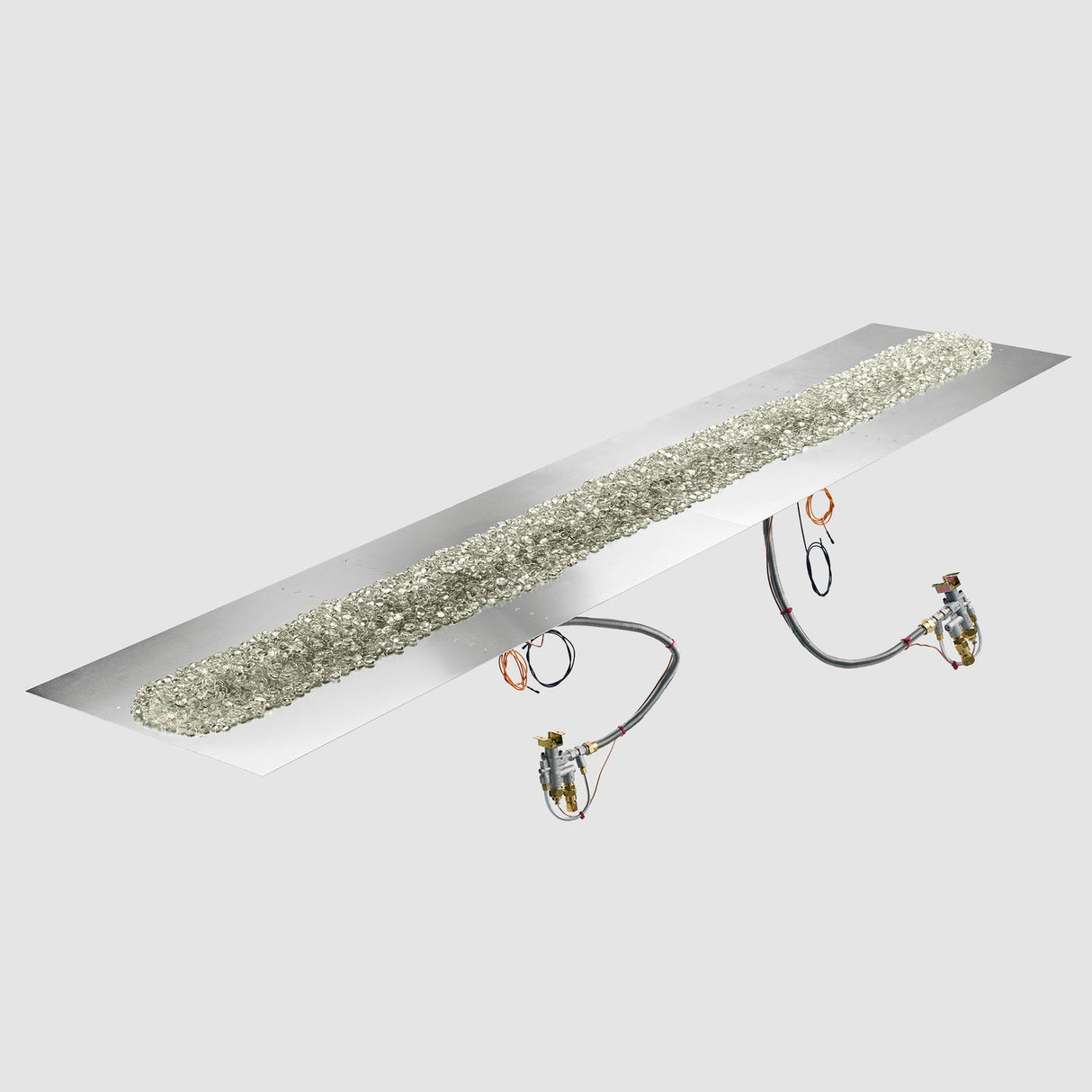 The Outdoor Greatroom Crystal Fire Plus Linear Gas Burner Insert and Plate Kit - BP2424-B