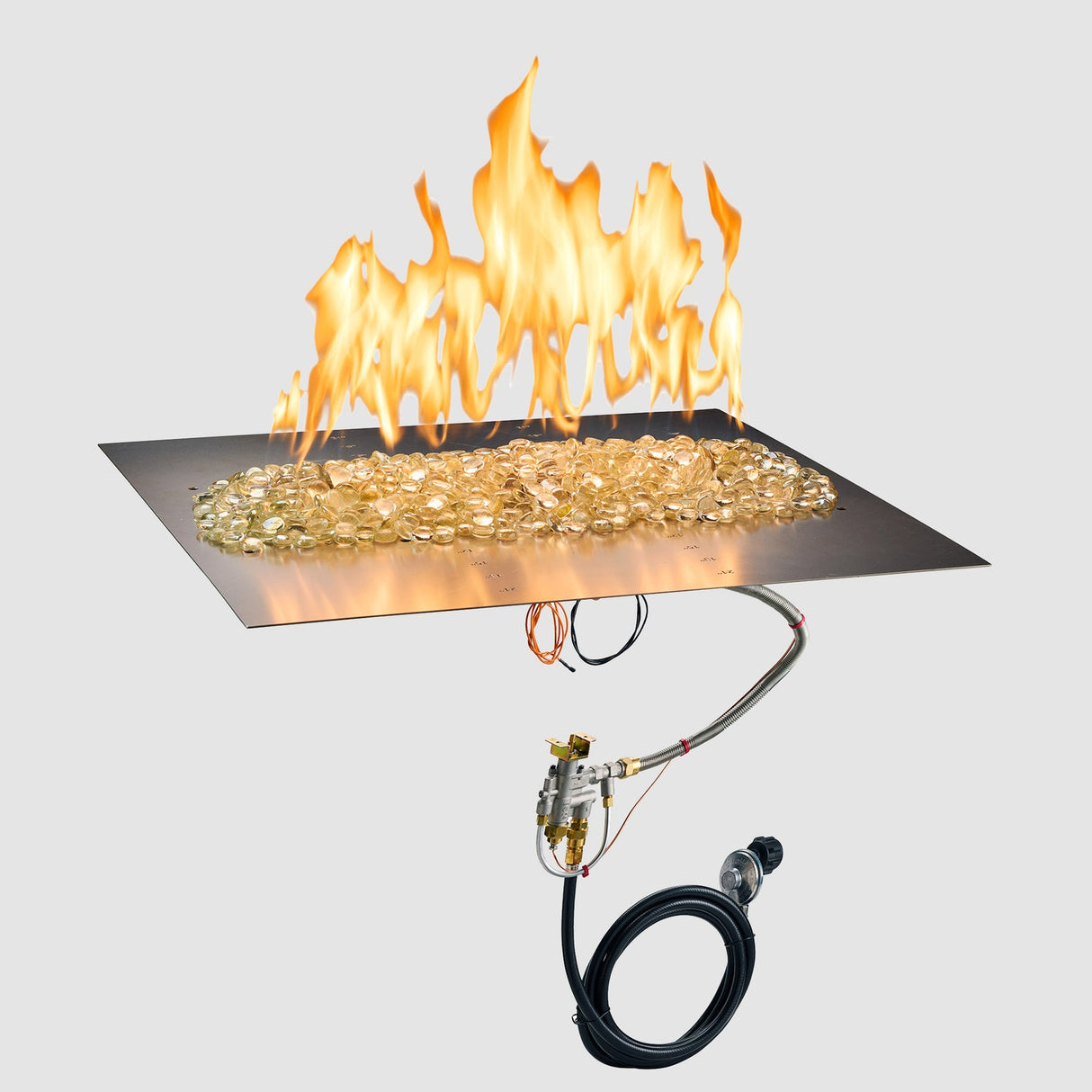The Outdoor Greatroom Crystal Fire Plus Linear Gas Burner Insert and Plate Kit - BP2424-B