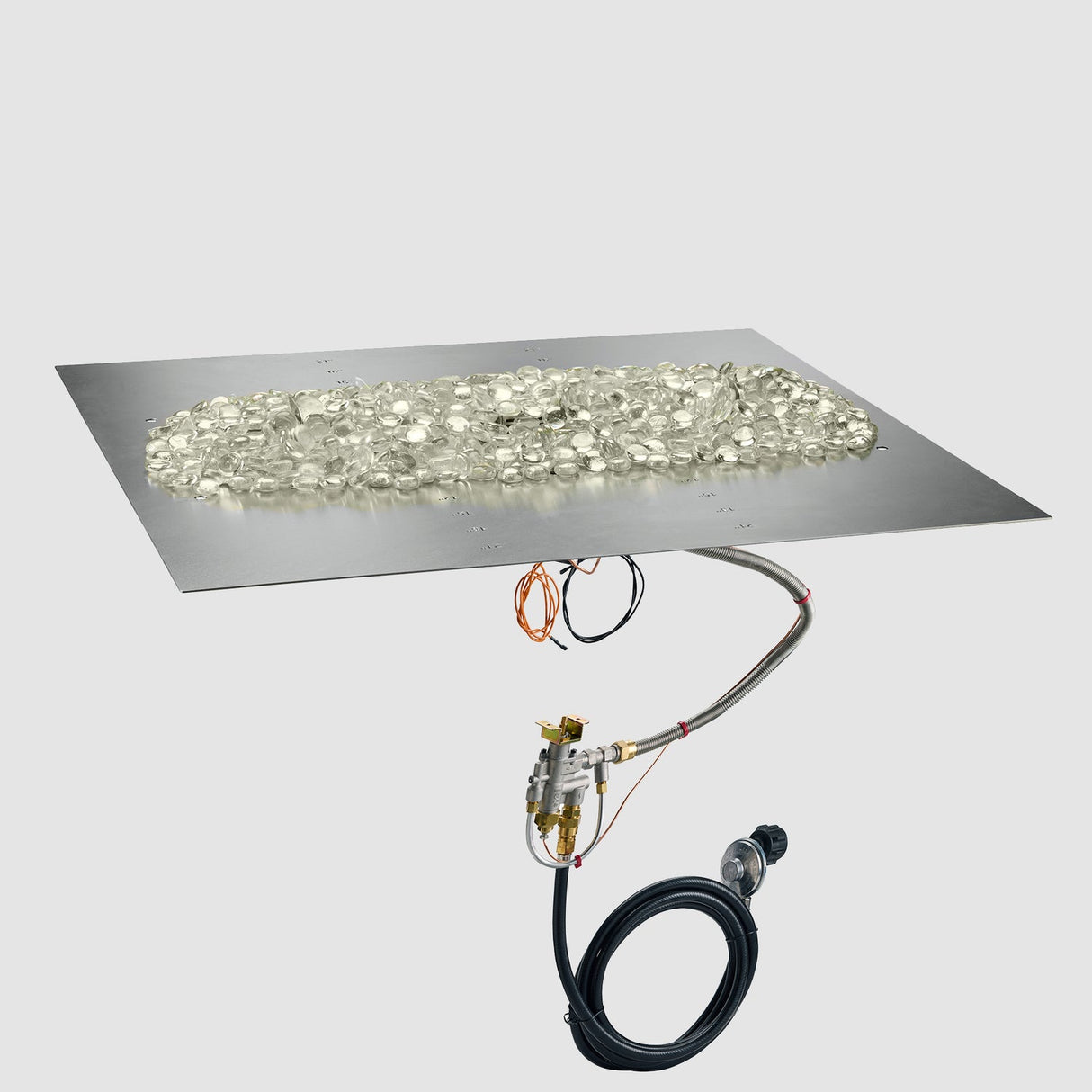 The Outdoor Greatroom Crystal Fire Plus Linear Gas Burner Insert and Plate Kit - BP2424-B
