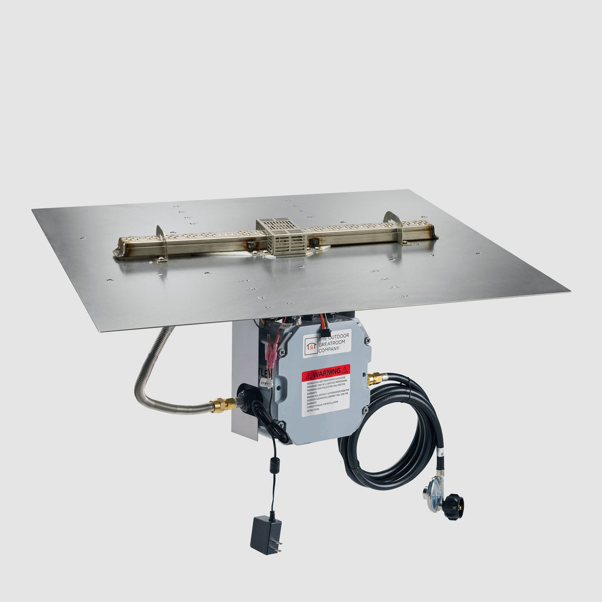 The Outdoor Greatroom Crystal Fire Plus Linear Gas Burner Insert and Plate Kit - BP2424-B