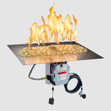 The Outdoor Greatroom Crystal Fire Plus Linear Gas Burner Insert and Plate Kit - BP2424-B