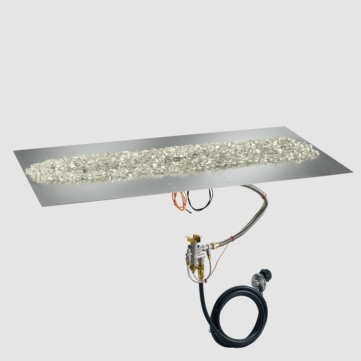 The Outdoor Greatroom Crystal Fire Plus Linear Gas Burner Insert and Plate Kit - BP2424-B