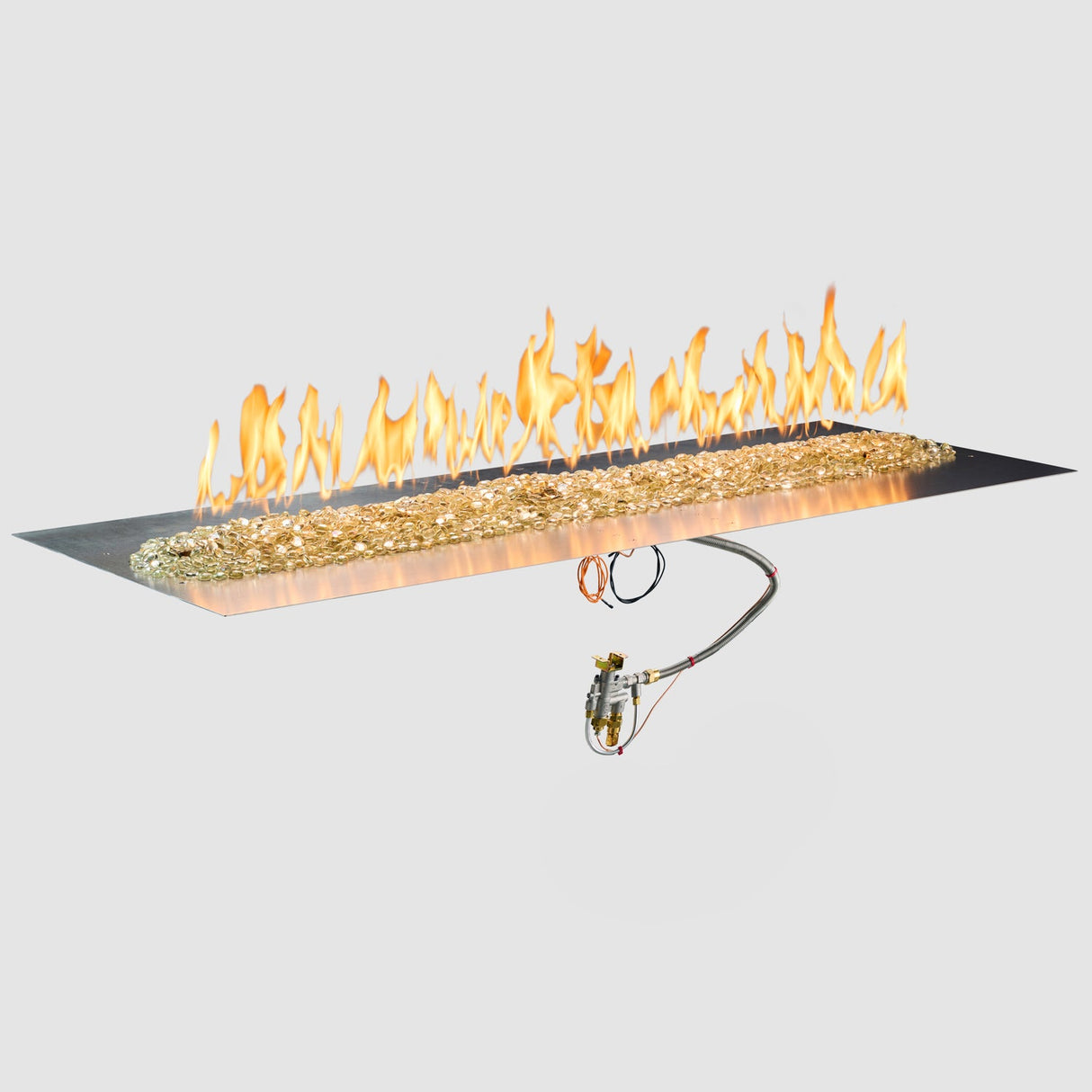 The Outdoor Greatroom Crystal Fire Plus Linear Gas Burner Insert and Plate Kit - BP2424-B