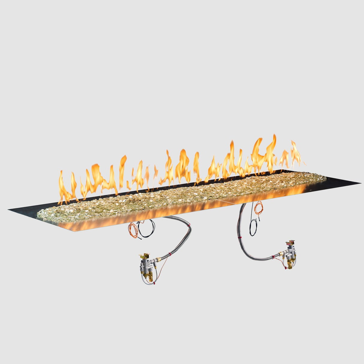 The Outdoor Greatroom Crystal Fire Plus Linear Gas Burner Insert and Plate Kit - BP2424-B