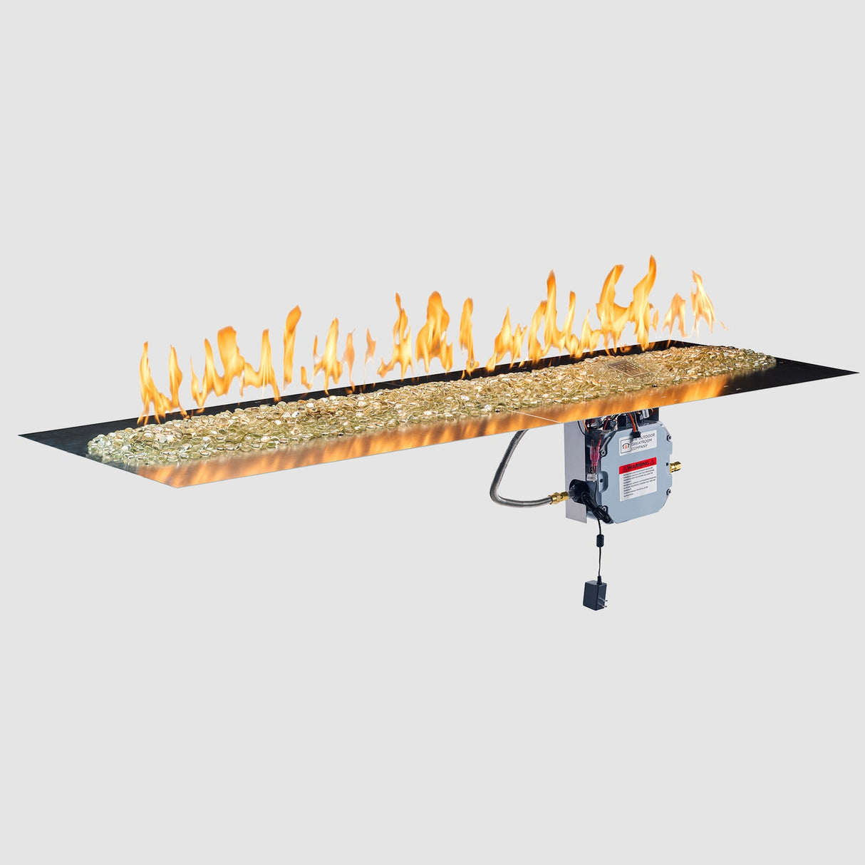 The Outdoor Greatroom Crystal Fire Plus Linear Gas Burner Insert and Plate Kit - BP2424-B