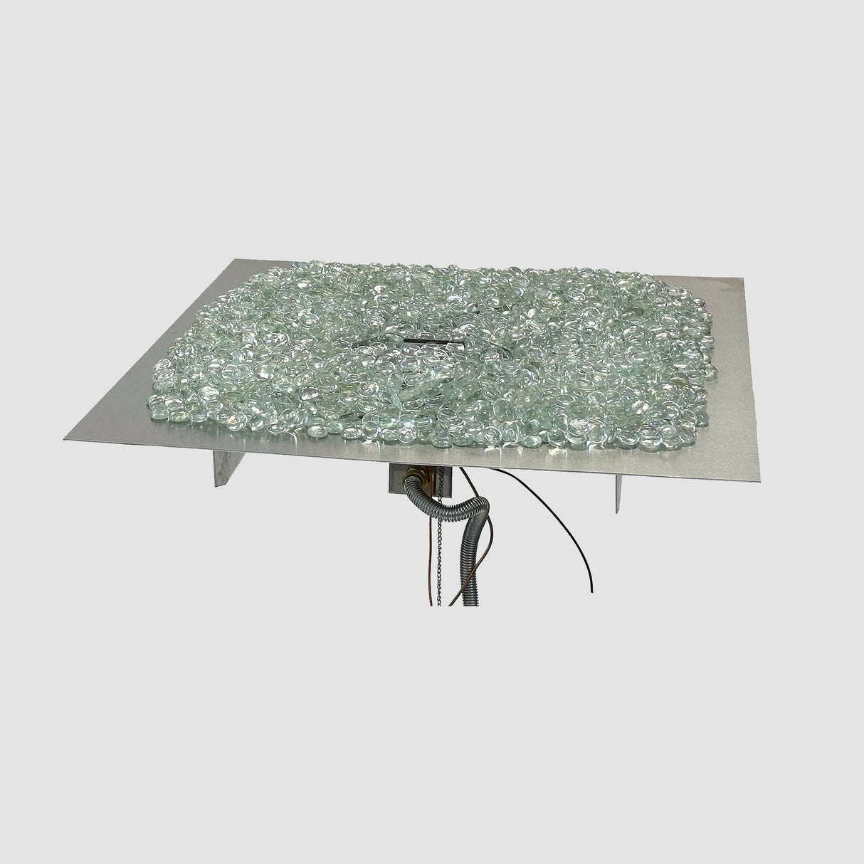 The Outdoor Greatroom Crystal Fire Plus Square Gas Burner Insert and Plate Kit - BP24S-A