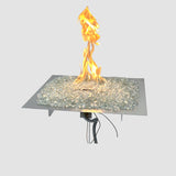 The Outdoor Greatroom Crystal Fire Plus Square Gas Burner Insert and Plate Kit - BP24S-A