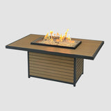 The Outdoor Greatroom Kenwood and Brooks Rectangular Chat Height Gas Fire Pit Table - KW-1224-19-K