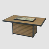 The Outdoor Greatroom Kenwood and Brooks Rectangular Chat Height Gas Fire Pit Table - KW-1224-19-K