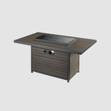 The Outdoor Greatroom Kenwood and Brooks Rectangular Chat Height Gas Fire Pit Table - KW-1224-19-K
