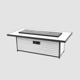 The Outdoor Greatroom  Kenwood and Brooks Linear Chat Height Gas Fire Pit Table - BRK-1242-19-W-K