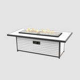 The Outdoor Greatroom  Kenwood and Brooks Linear Chat Height Gas Fire Pit Table - BRK-1242-19-W-K