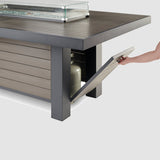 The Outdoor Greatroom Kenwood and Brooks Linear Dining Height Gas Fire Pit Table - KW-1242-K