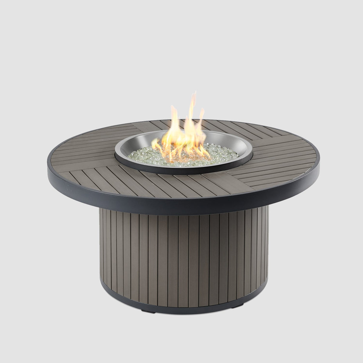 The Outdoor Greatroom Kenwood and Brooks Round Chat Height Fire Pit Table - KW-20-19-K