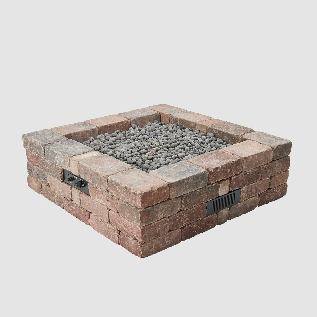The Outdoor Greatroom Bronson Block Square Gas Fire Pit Kit - BRON5151-K
