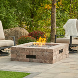 The Outdoor Greatroom Bronson Block Square Gas Fire Pit Kit - BRON5151-K