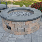 The Outdoor Greatroom Bronson Block Round Gas Fire Pit Kit - BRON52-K