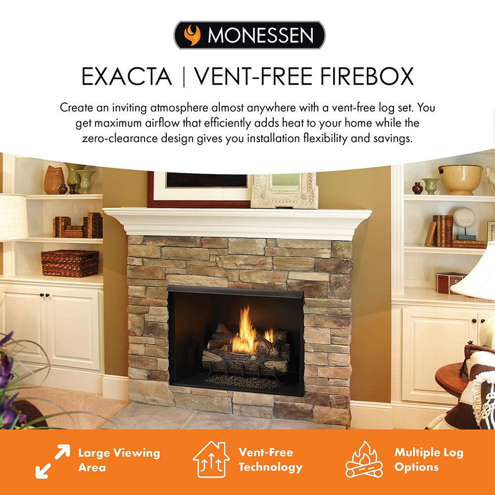 Monessen 42" Exacta Vent-Free Circulating Clean Face Firebox