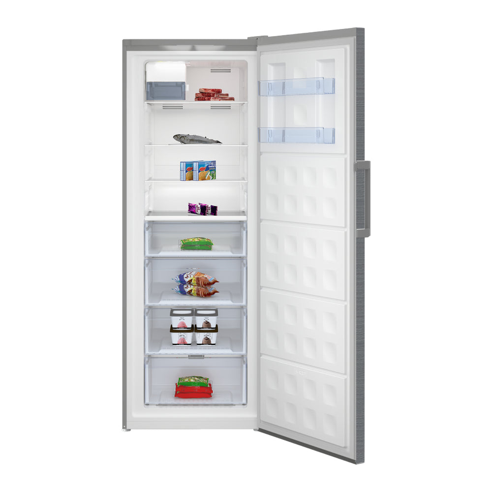 Beko 28" Freestanding Upright Freezer with 13.84 cu. ft. Capacity, Auto Ice Maker, Frost Free, in Fingerprint-free Stainless Steel