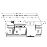 Bull Myrtle Beach 8 Ft Dura Outdoor Kitchen