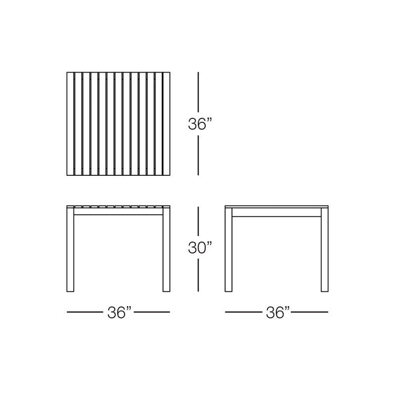 Kannoa Cali Square Dining Table