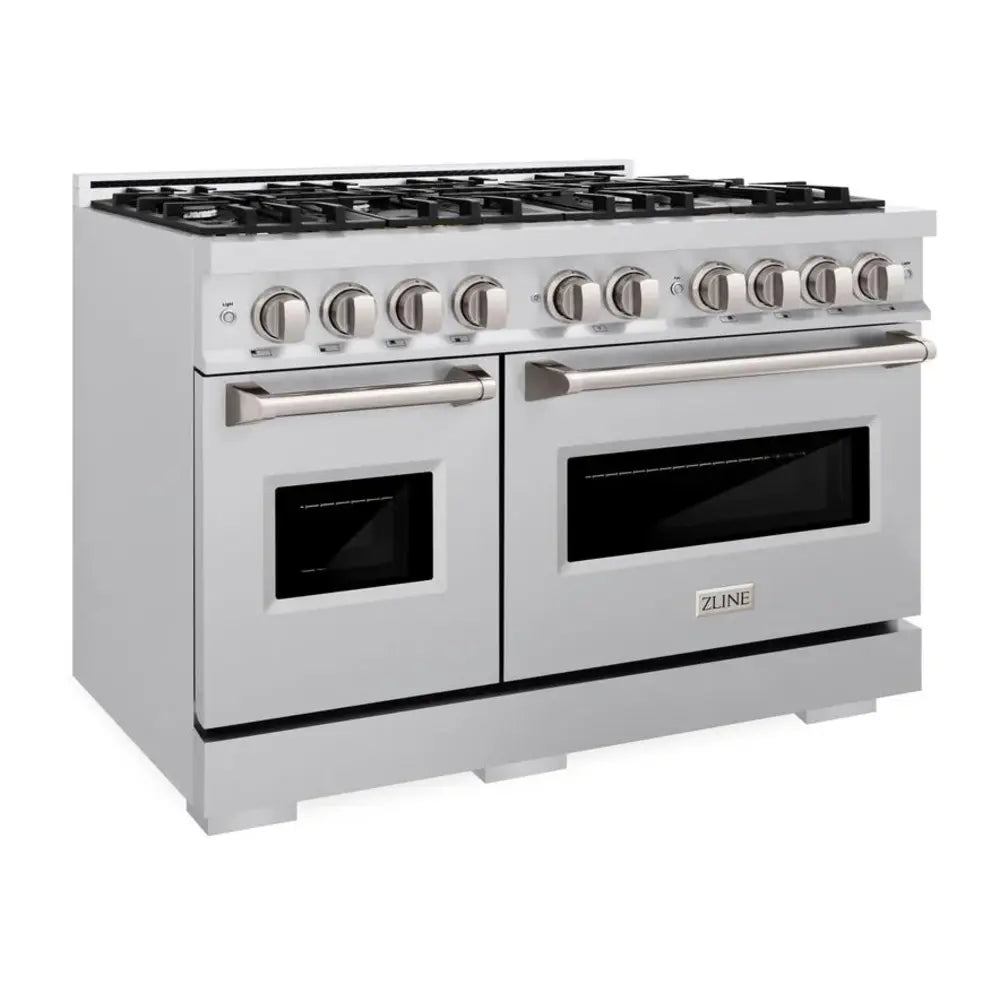 ZLINE 48" Classic Series Dual Fuel Range with 8 Burners, 6.7 cu. ft. Total Oven Capacity, Convection Cooking and Auto-Reignition