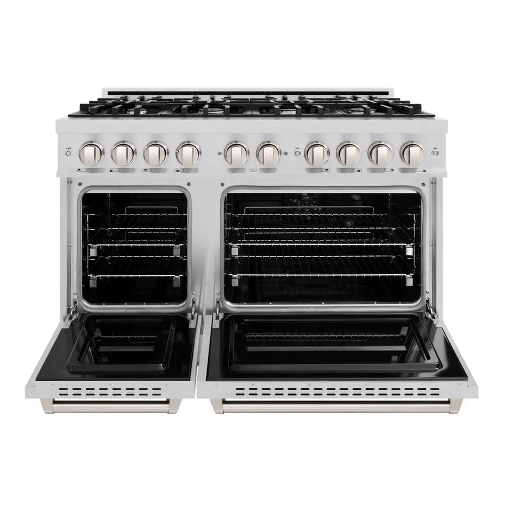ZLINE 48" Classic Series Dual Fuel Range with 8 Burners, 6.7 cu. ft. Total Oven Capacity, Convection Cooking and Auto-Reignition