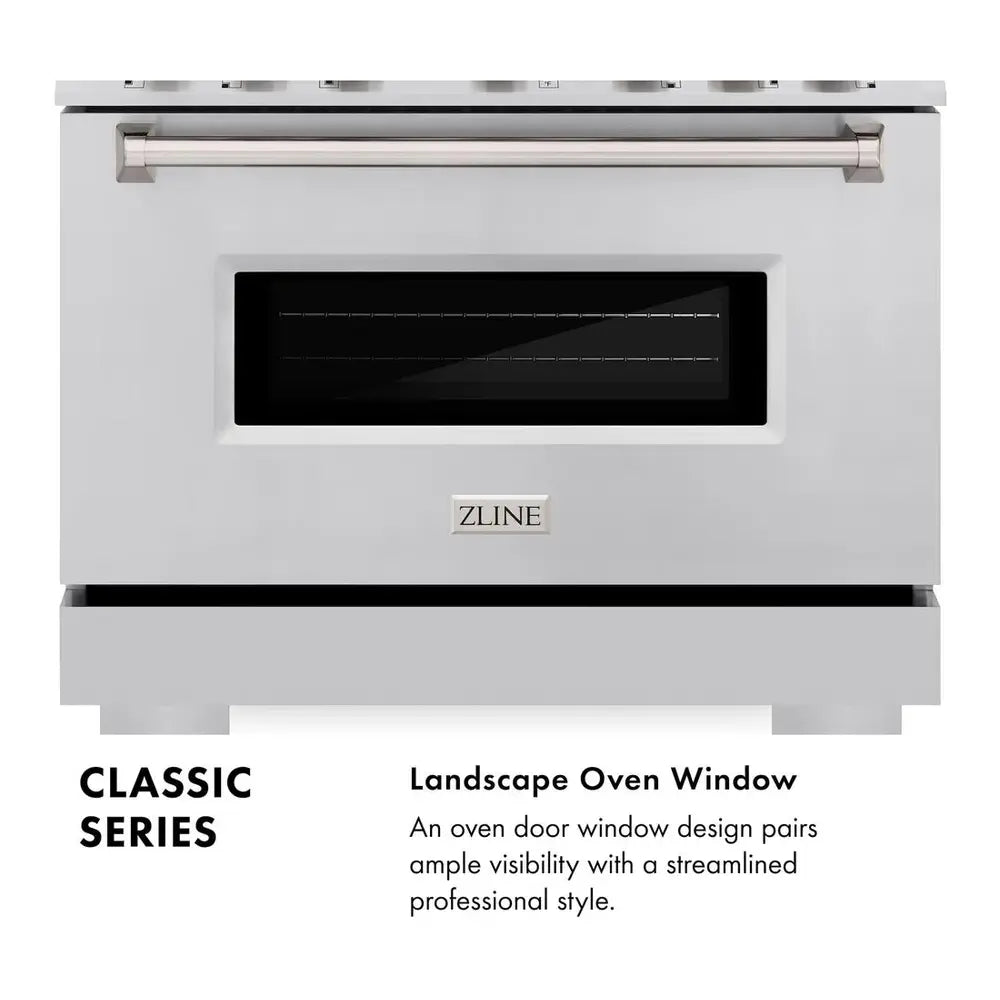 ZLINE 48" Classic Series Dual Fuel Range with 8 Burners, 6.7 cu. ft. Total Oven Capacity, Convection Cooking and Auto-Reignition