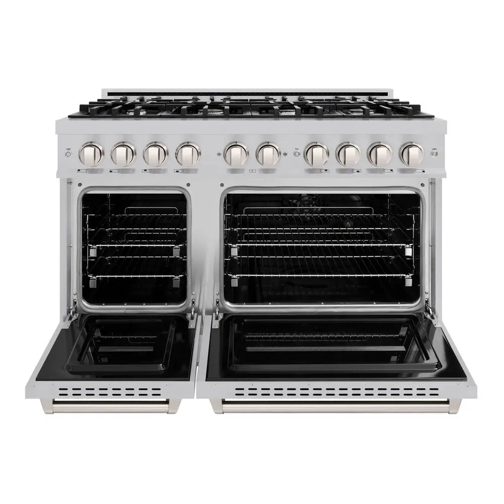 ZLINE 48" Classic Series Dual Fuel Range with 8 Burners, 6.7 cu. ft. Total Oven Capacity, Convection Cooking and Auto-Reignition
