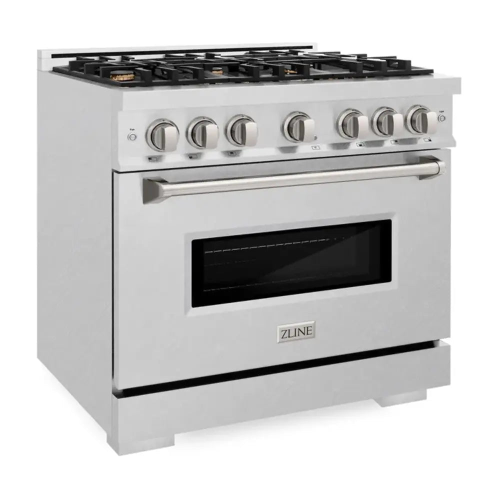 ZLINE 36" Classic Series Dual Fuel Range with 6 Brass Burners, 5.2 cu. ft. Oven Capacity, Convection Cooking and Auto-Reignition