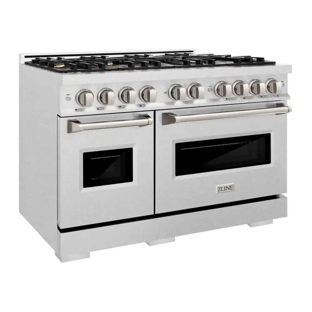 ZLINE 48" Classic Series Dual Fuel Range with 8 Brass Burners, 6.7 cu. ft. Total Oven Capacity, Convection Cooking and Auto-Reignition