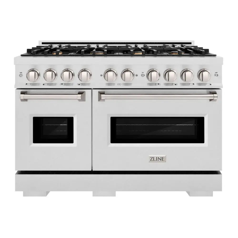 ZLINE 48" Classic Series Dual Fuel Range with 8 Brass Burners, 6.7 cu. ft. Total Oven Capacity, Convection Cooking and Auto-Reignition