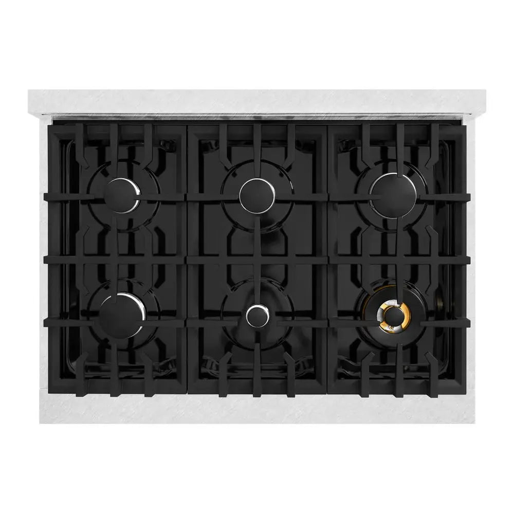 ZLINE 36" Classic Series Dual Fuel Range with 6 Burners, 5.2 cu. ft. Oven Capacity, Convection Cooking and Auto-Reignition