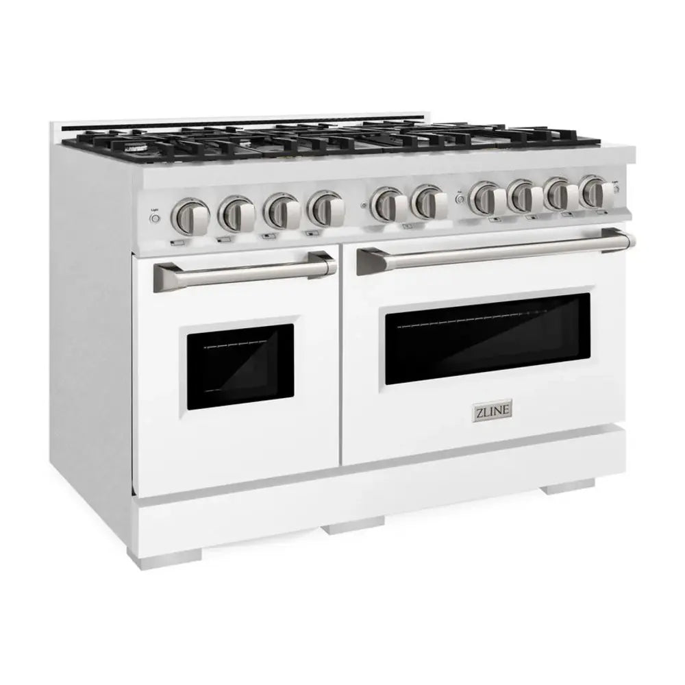 ZLINE 48" Classic Series Dual Fuel Range with 8 Burners, 6.7 cu. ft. Total Oven Capacity, Convection Cooking and Auto-Reignition