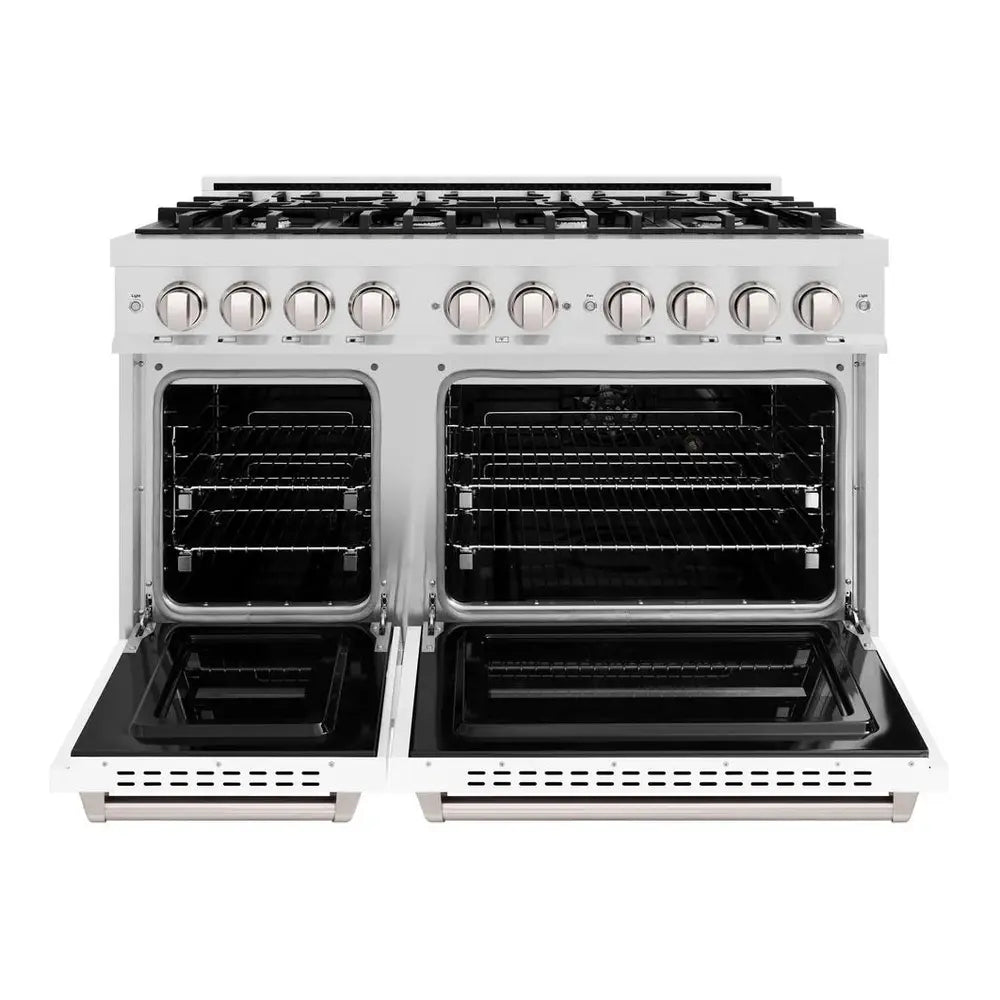 ZLINE 48" Classic Series Dual Fuel Range with 8 Burners, 6.7 cu. ft. Total Oven Capacity, Convection Cooking and Auto-Reignition