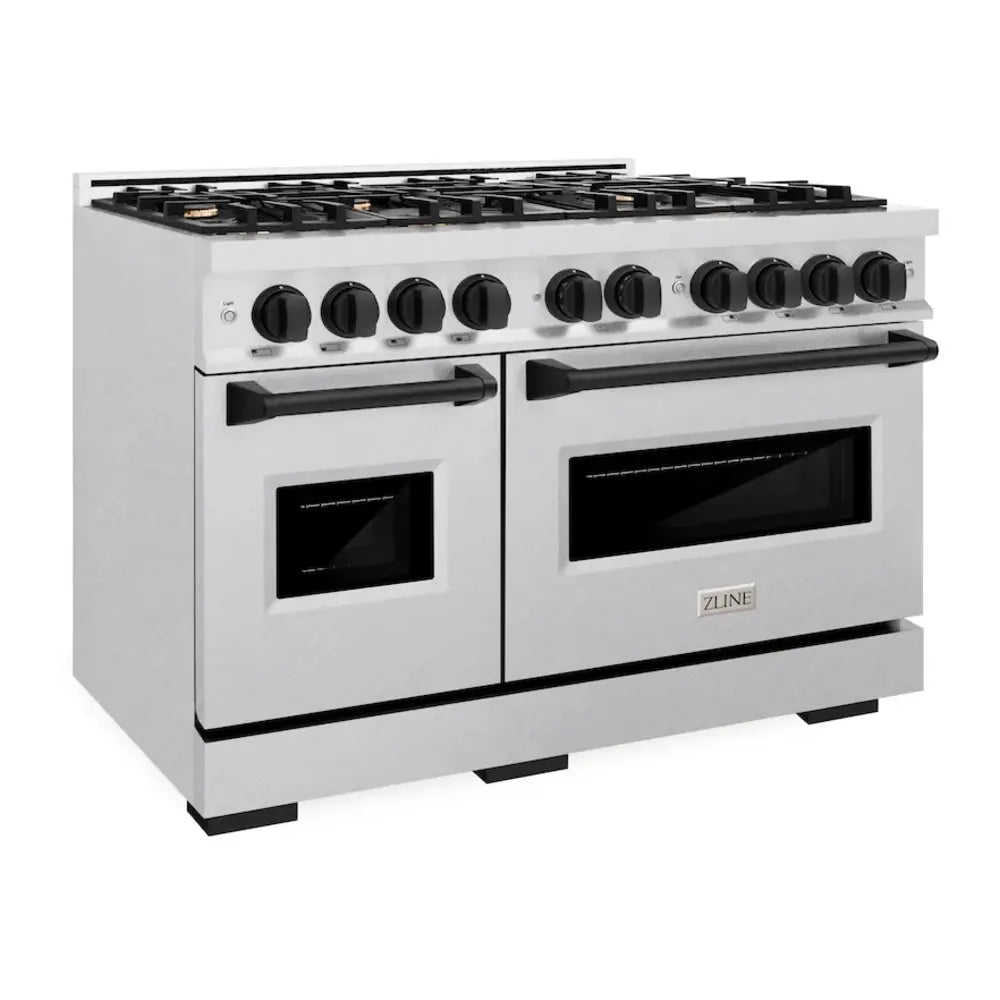 ZLINE 48" Autograph Edition Classic Series Dual Fuel Range with 8 Burners, 6.7 cu. ft. Total Oven Capacity, Convection Cooking and Auto-Reignition in DuraSnow Stainless Steel
