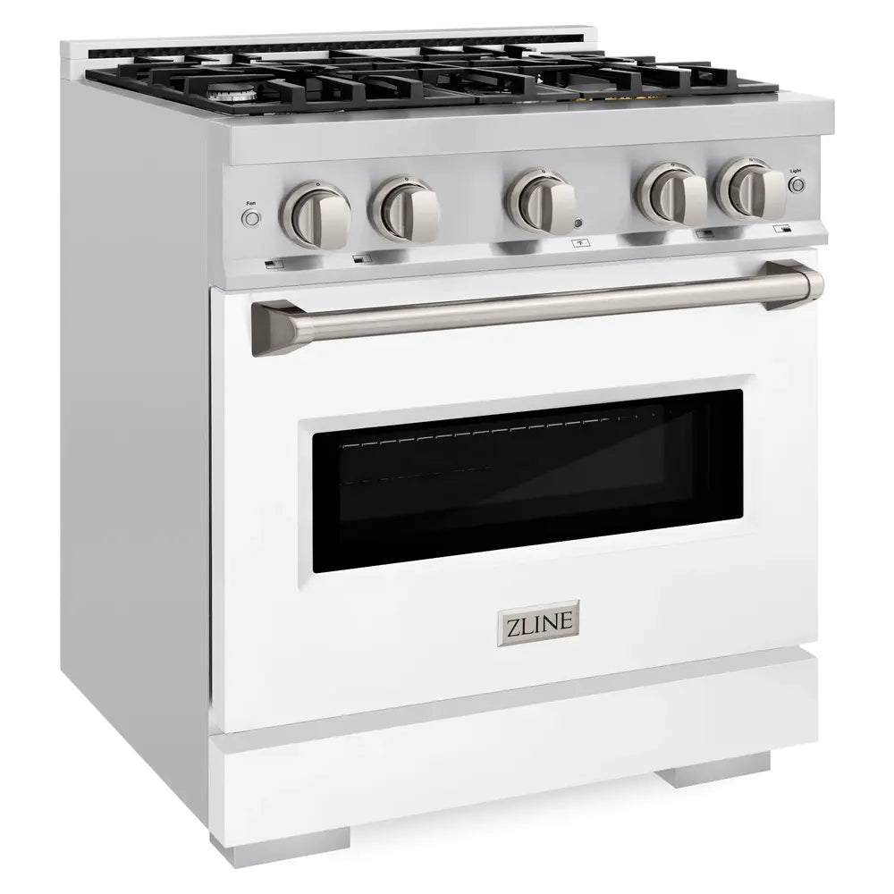 ZLINE 30" Classic Series Dual Fuel Range with 4 Burners, 4.2 cu. ft. Oven Capacity, Convection Cooking and Auto-Reignition.