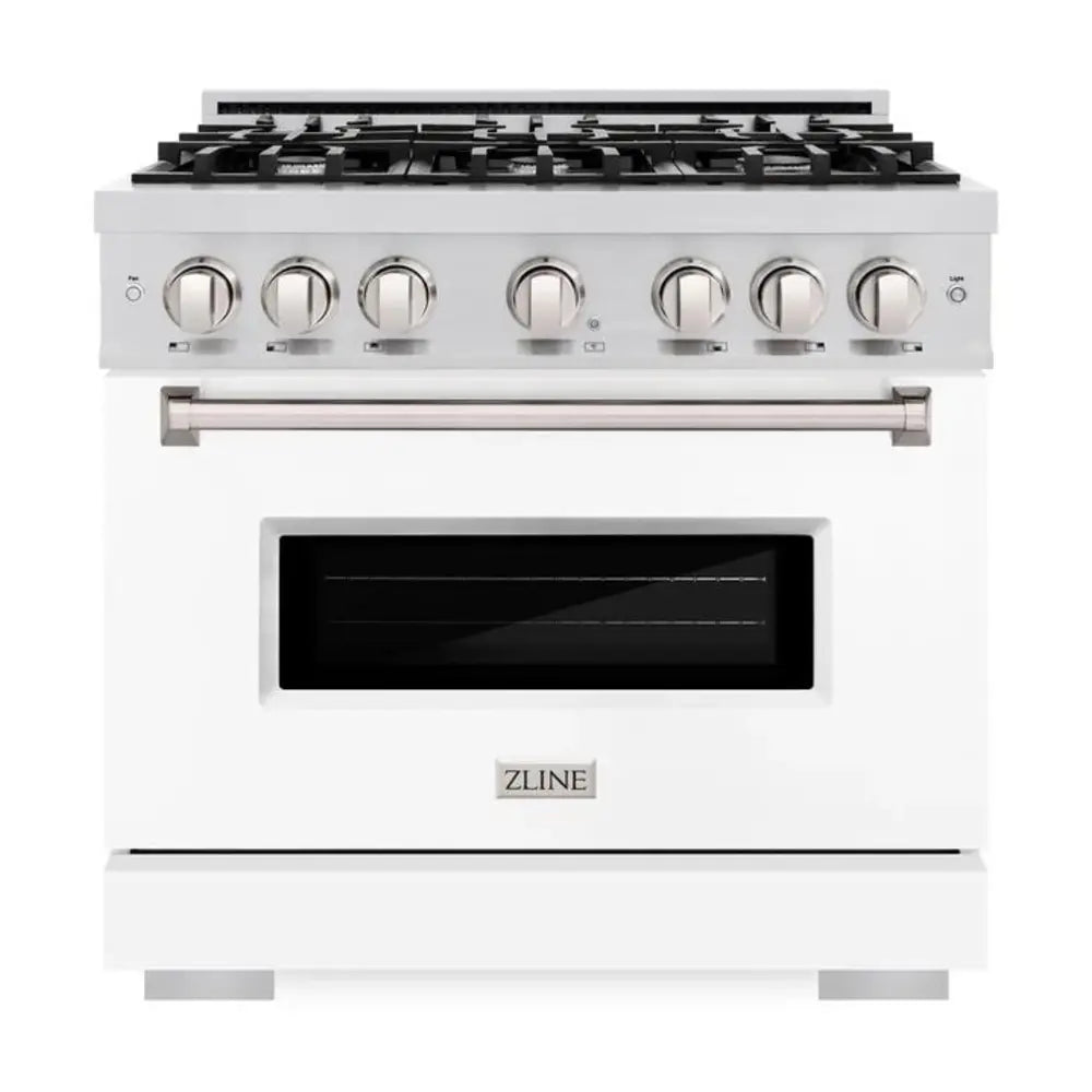 ZLINE 36" Classic Series Dual Fuel Range with 6 Burners, 5.2 cu. ft. Oven Capacity, Convection Cooking and Auto-Reignition.