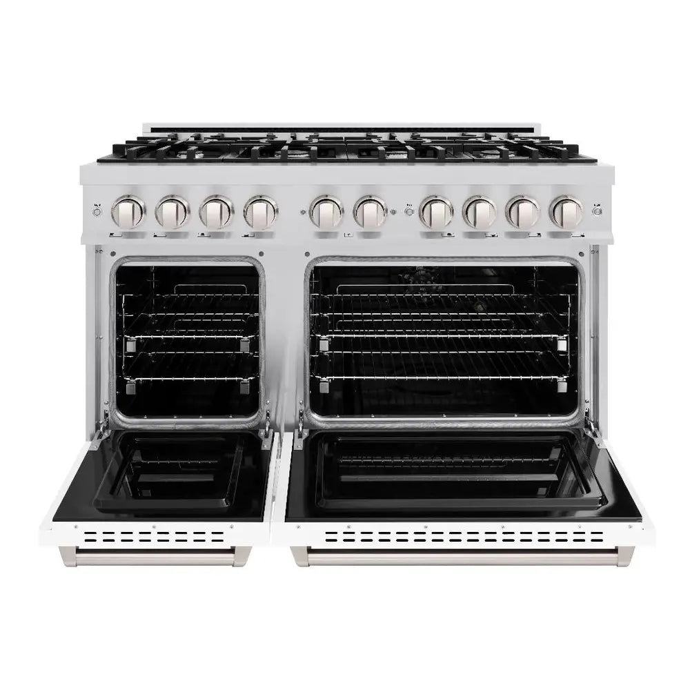 ZLINE 48" Classic Series Dual Fuel Range with 8 Burners, 6.7 cu. ft. Total Oven Capacity, Convection Cooking and Auto-Reignition