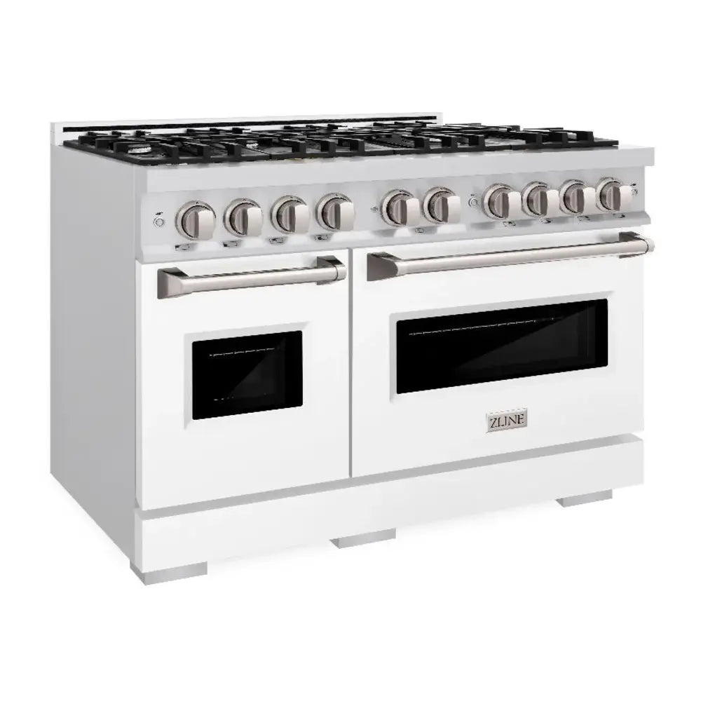 ZLINE 48" Classic Series Dual Fuel Range with 8 Burners, 6.7 cu. ft. Total Oven Capacity, Convection Cooking and Auto-Reignition