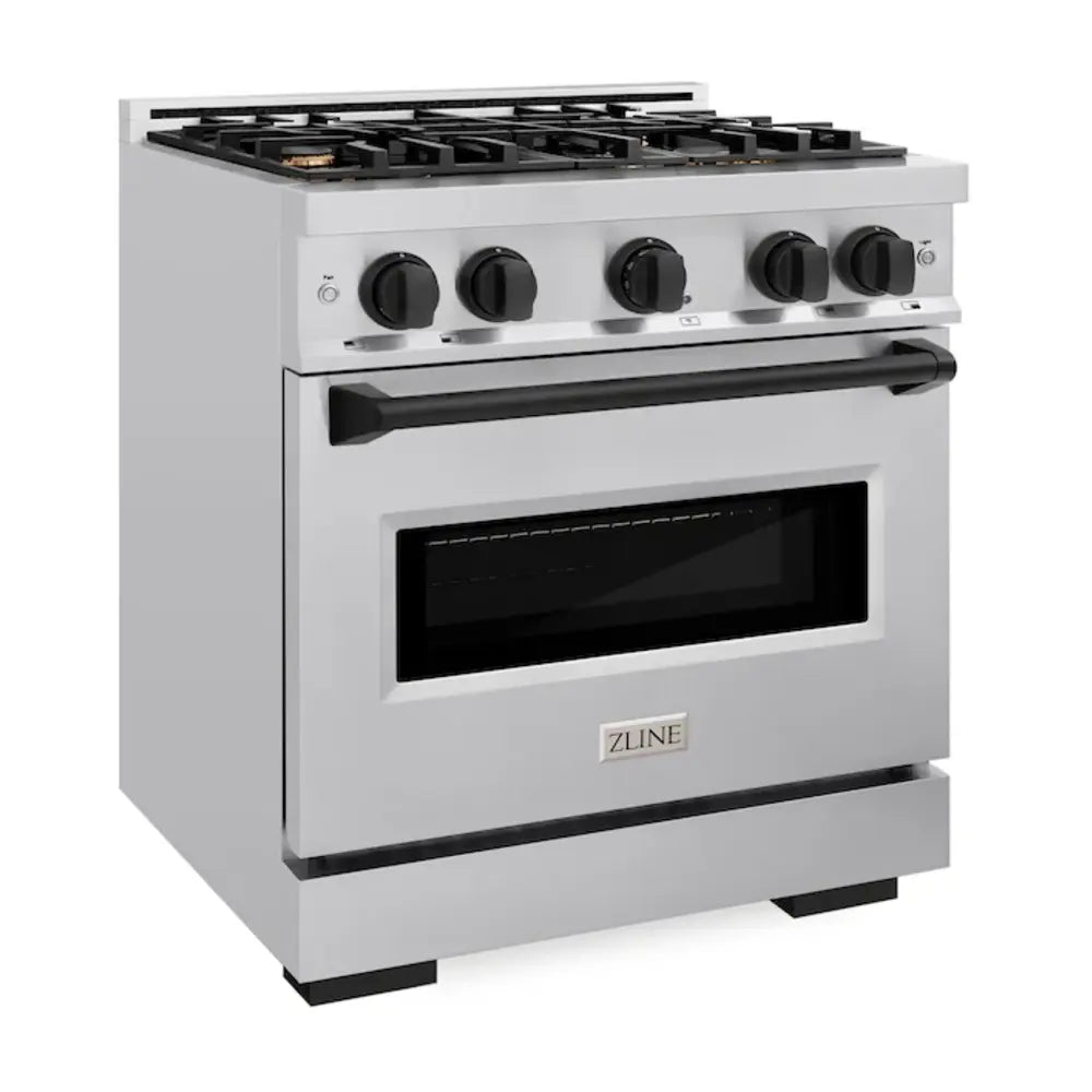 ZLINE 30" Autograph Edition Classic Series Dual Fuel Range with 4 Burners, 4.2 cu. ft. Oven Capacity, Convection Cooking and Auto-Reignition in Stainless Steel