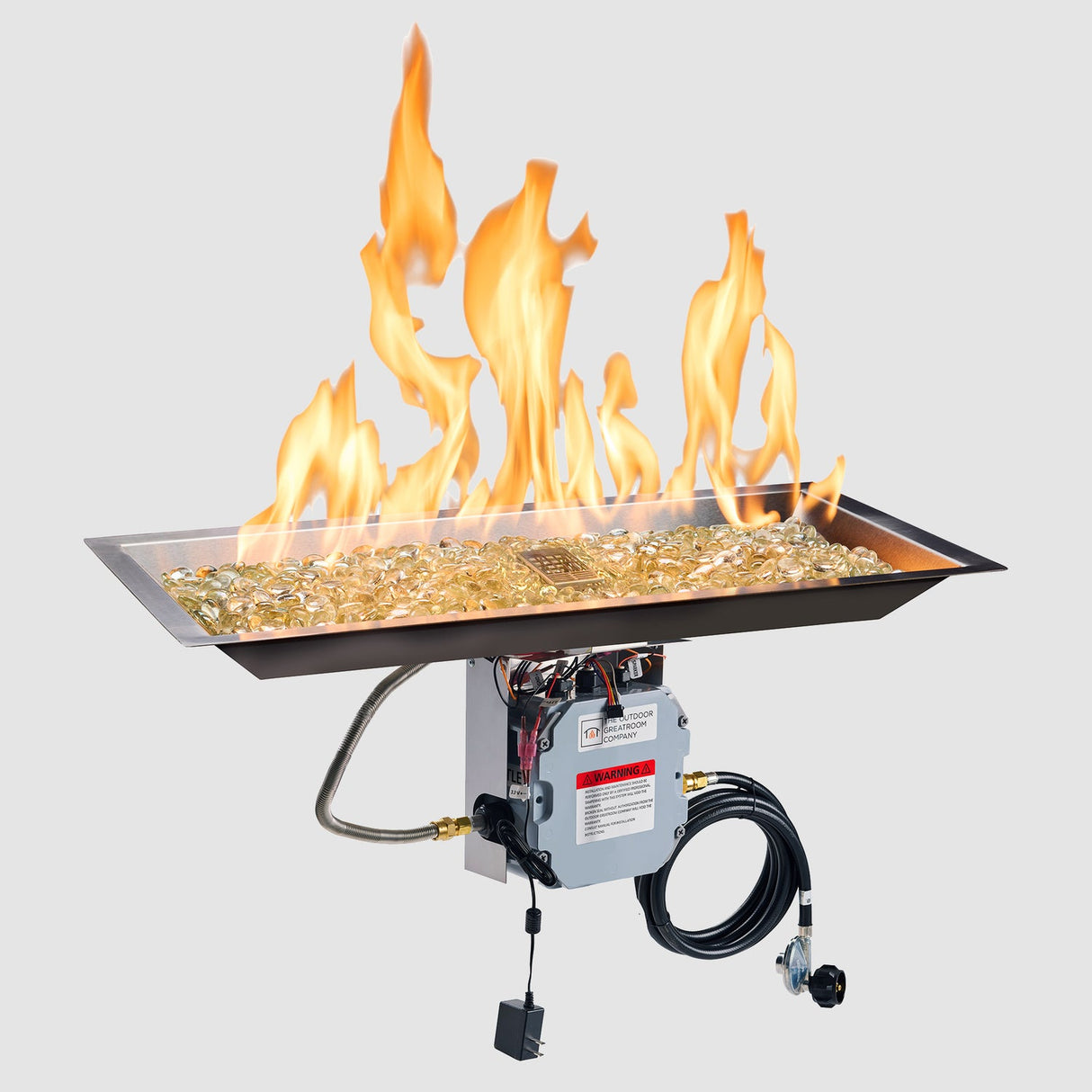 The Outdoor Greatroom Crystal Fire Plus Linear Gas Burner - CFP1224-B