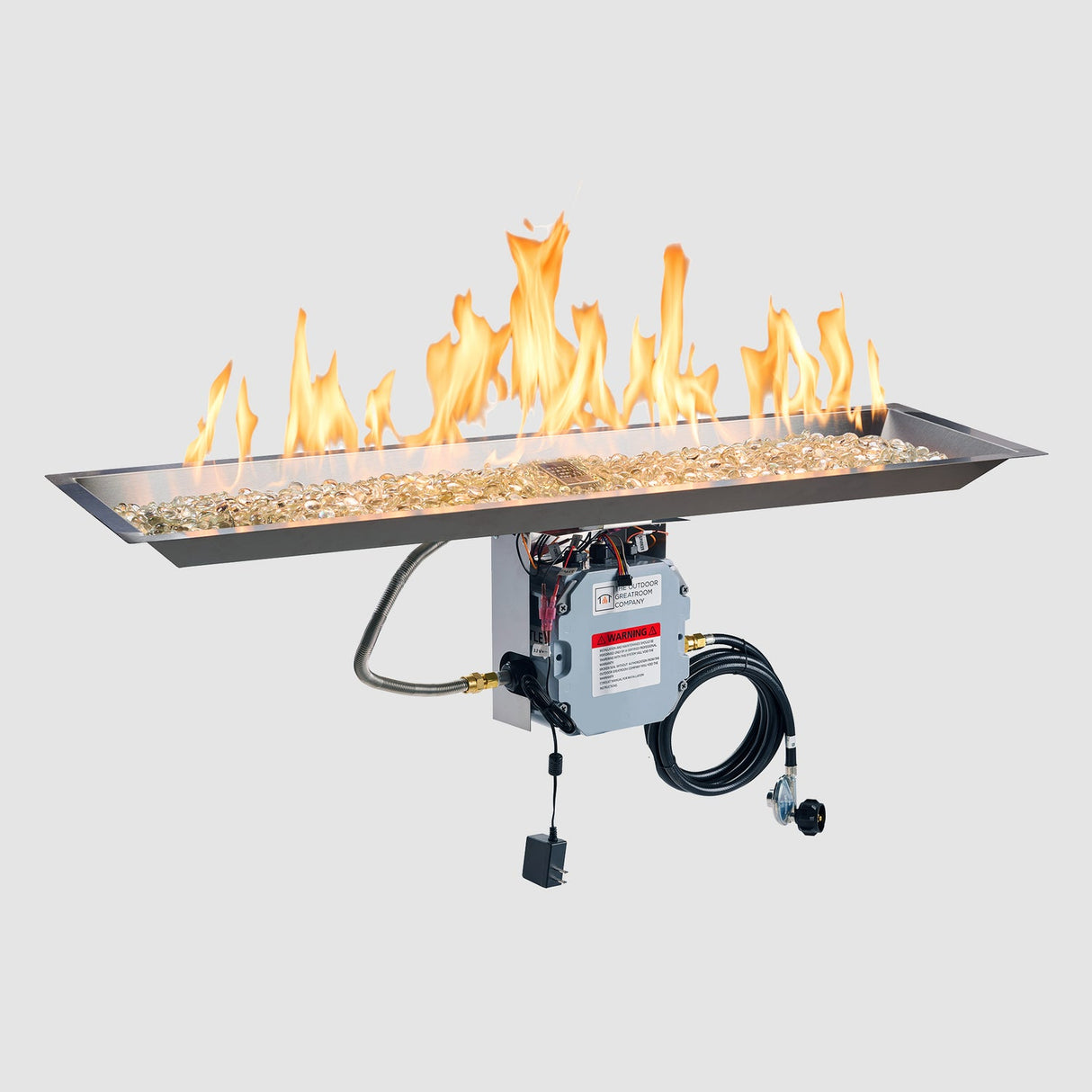 The Outdoor Greatroom Crystal Fire Plus Linear Gas Burner - CFP1224-B