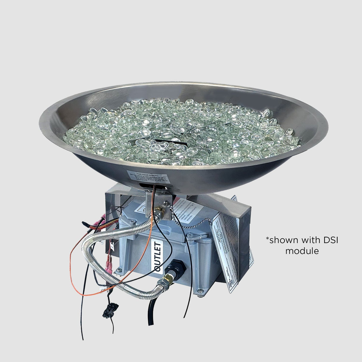 The Outdoor Greatroom Crystal Fire Plus Round Gas Burner - CFP20-K