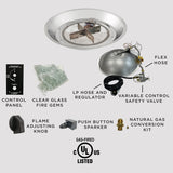 The Outdoor Greatroom Crystal Fire Plus Round Gas Burner - CFP20-K